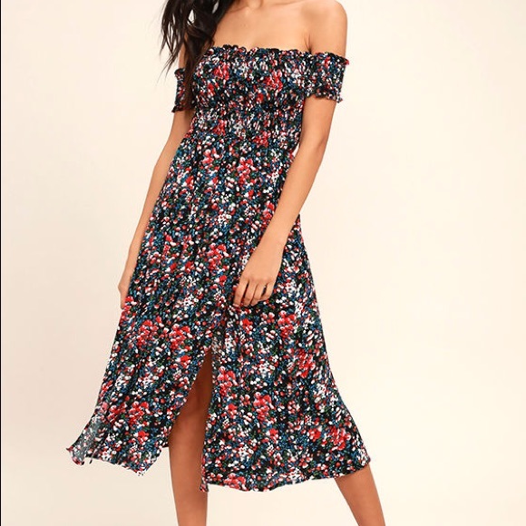 Lulus Dresses & Skirts - Lulus floral off the shoulder dress